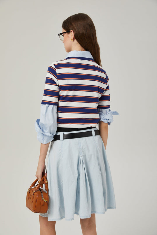 Paloma White Stripe Print Tshirt