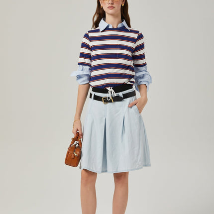 Paloma White Stripe Print Tshirt