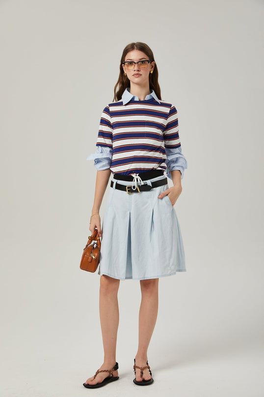 Paloma White Stripe Print Tshirt