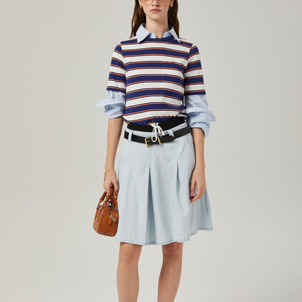 Paloma White Stripe Print Tshirt