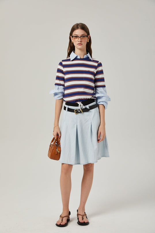 Paloma White Stripe Print Tshirt