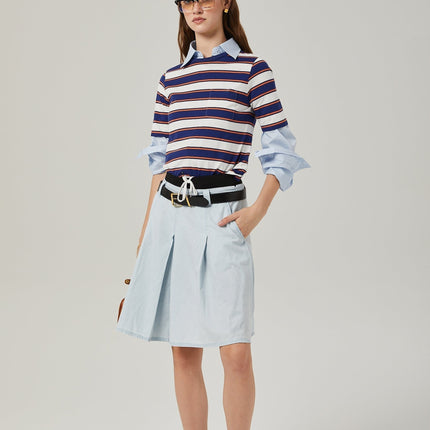 Paloma White Stripe Print Tshirt