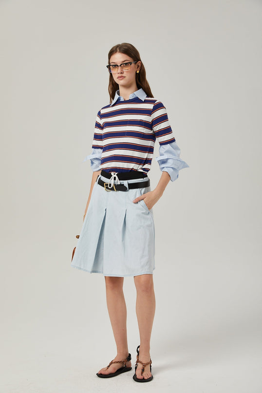 Paloma White Stripe Print Tshirt