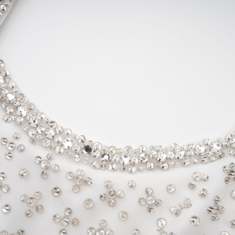 Parisa crystalembellished bowknot mini dress