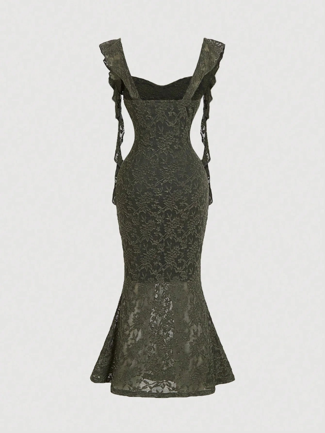 Party Dress With Swollen Collar And Fungus Streamers Decorated Apricot Tight Long Dress Summer