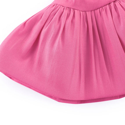 Pasqualina Pink Ruffled Pleated Top and Skirt Set