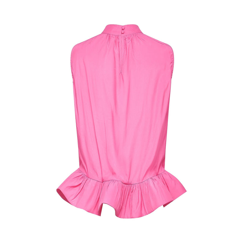 Pasqualina Pink Ruffled Pleated Top and Skirt Set