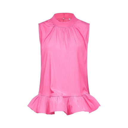 Pasqualina Pink Ruffled Pleated Top Skirt Set