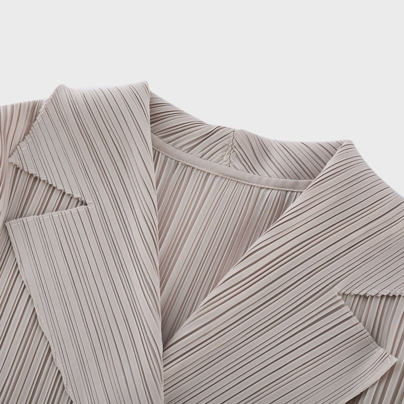 Pasqualina Tiered Pleated Midi Dress Neutrals