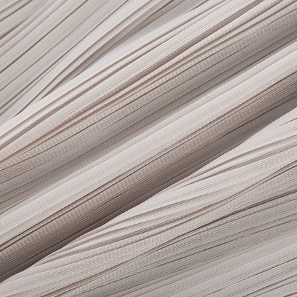Pasqualina Tiered Pleated Midi Dress in Neutrals