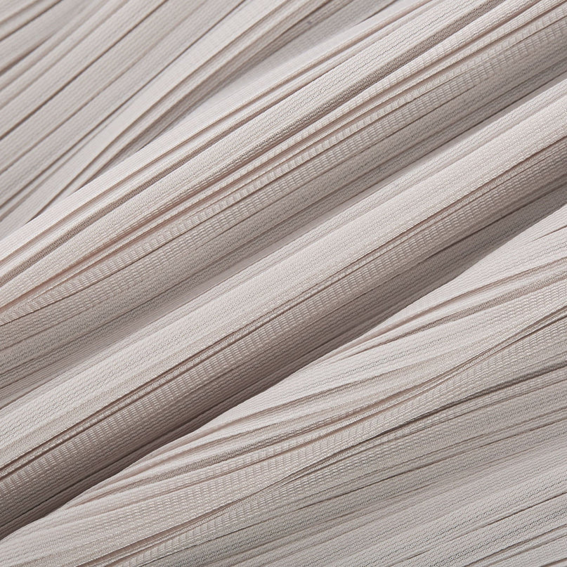 Pasqualina Tiered Pleated Midi Dress in Neutrals