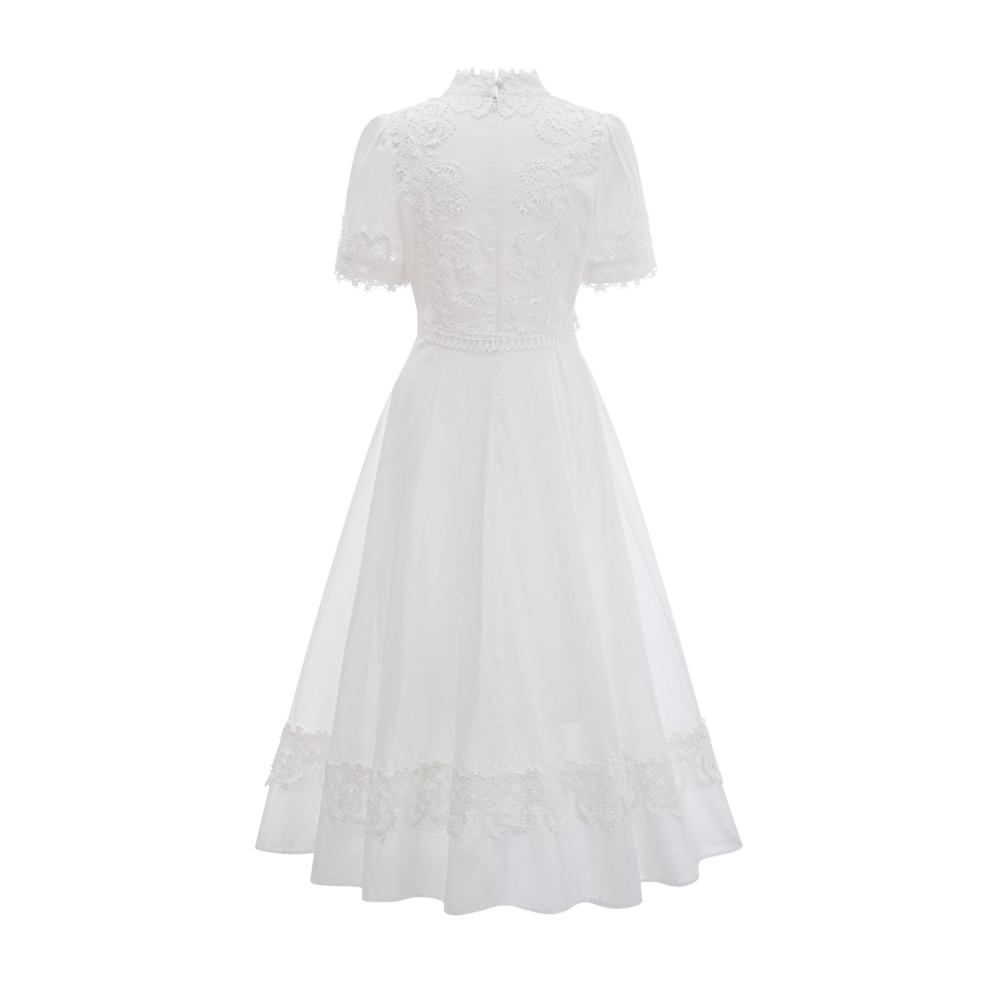 Patricia white florallace midi dress