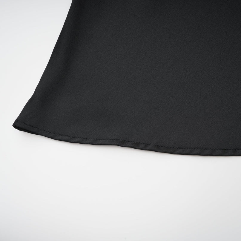 Patrizia Black Maxi Dress with Pleated Detailing and Crystal Embellishments