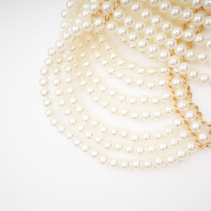 Patrizia White Faux-Pearl Embellished Shawl