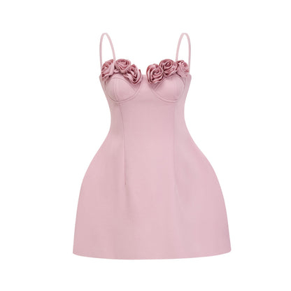 Pauline fauxflower mini dress