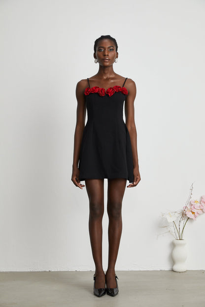 Pauline fauxflower mini dress