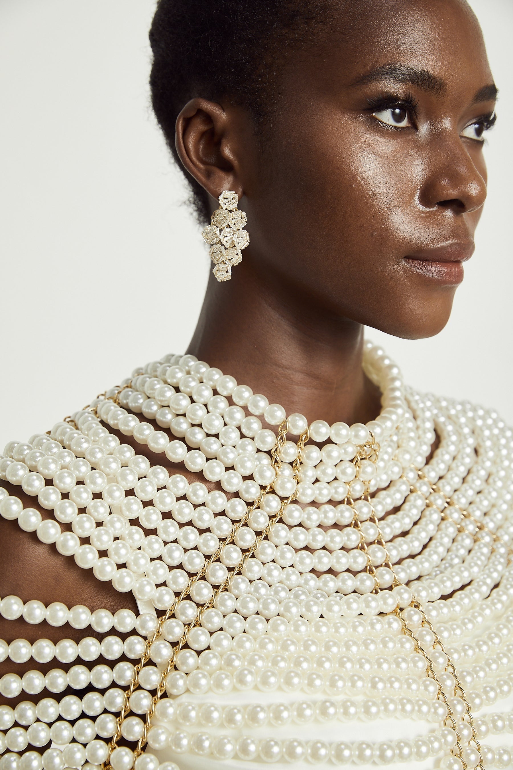 Pauline fauxpearl shawl