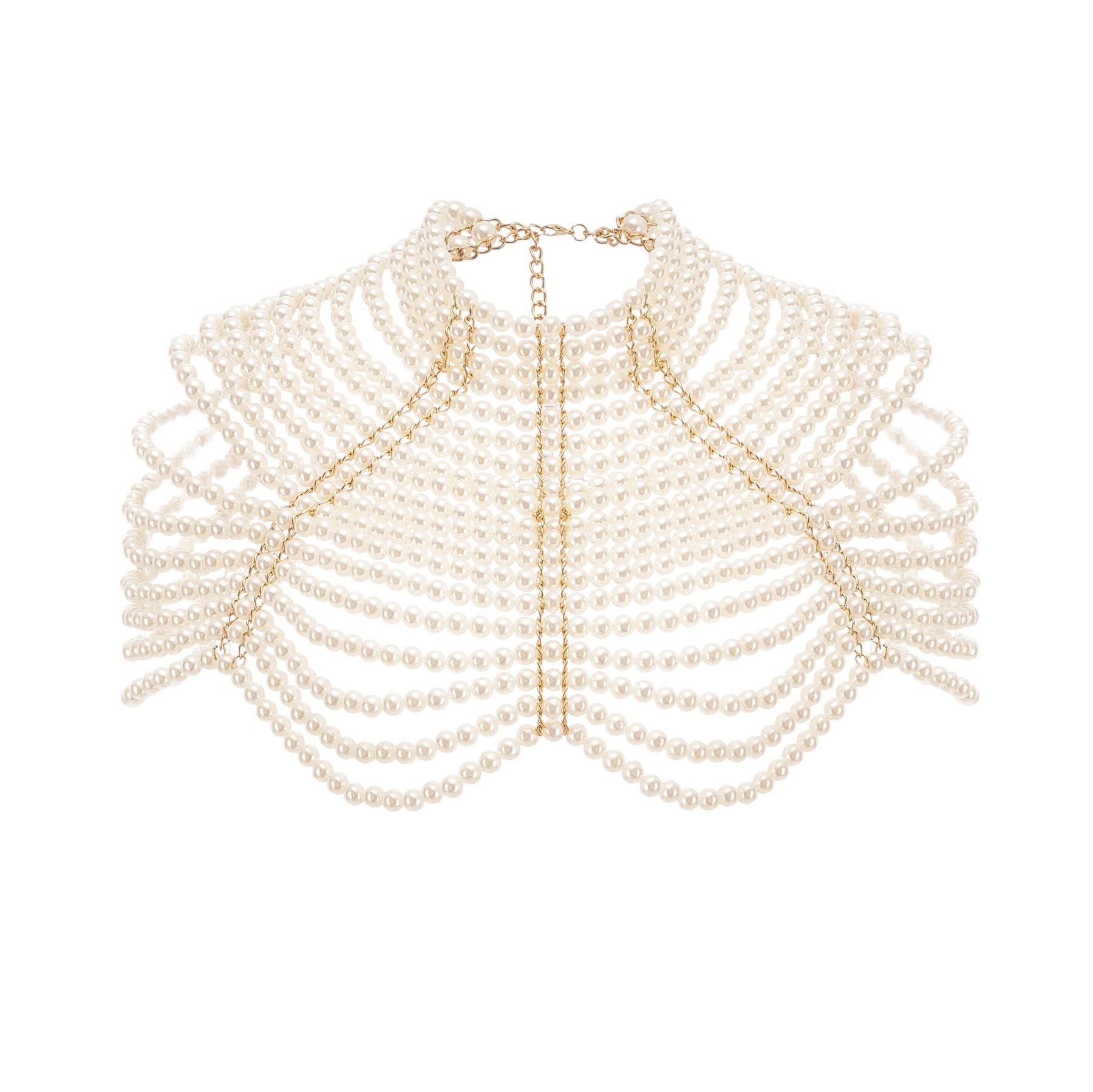 Pauline fauxpearl shawl