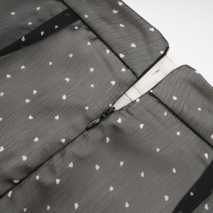 Penelope Black Tie-Waist Polka Dot Tulle Midi Skirt