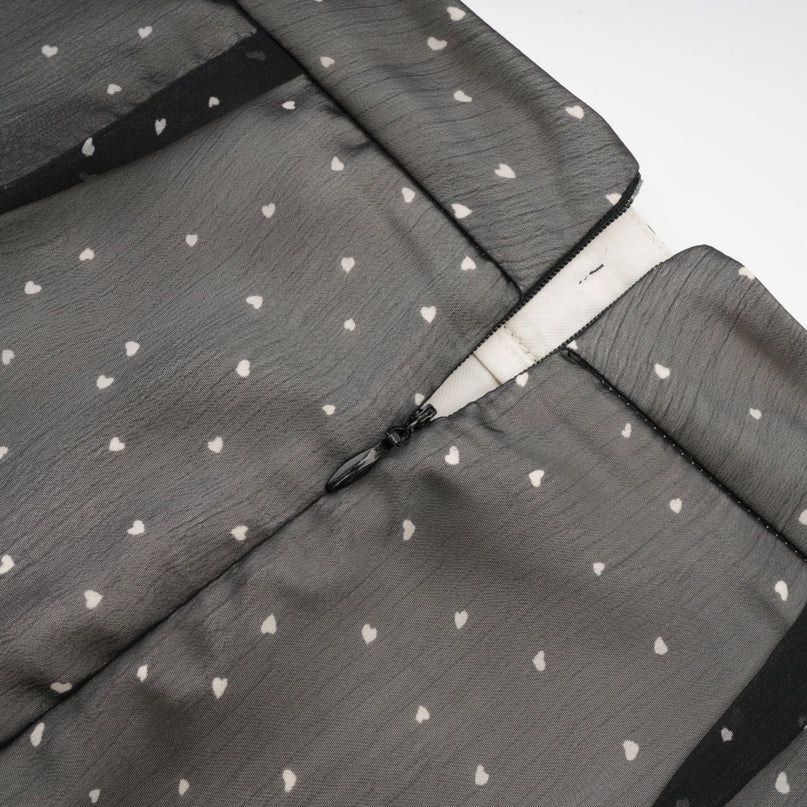 Penelope Black Tie-Waist Polka Dot Tulle Midi Skirt