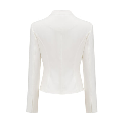 Penelope White Corset Top Long Sleeve Square Neck Boned Bodice Curved Hem Cropped Length