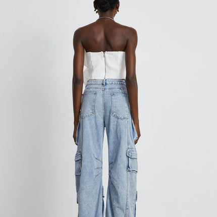 Pénélope white floral offshoulder top