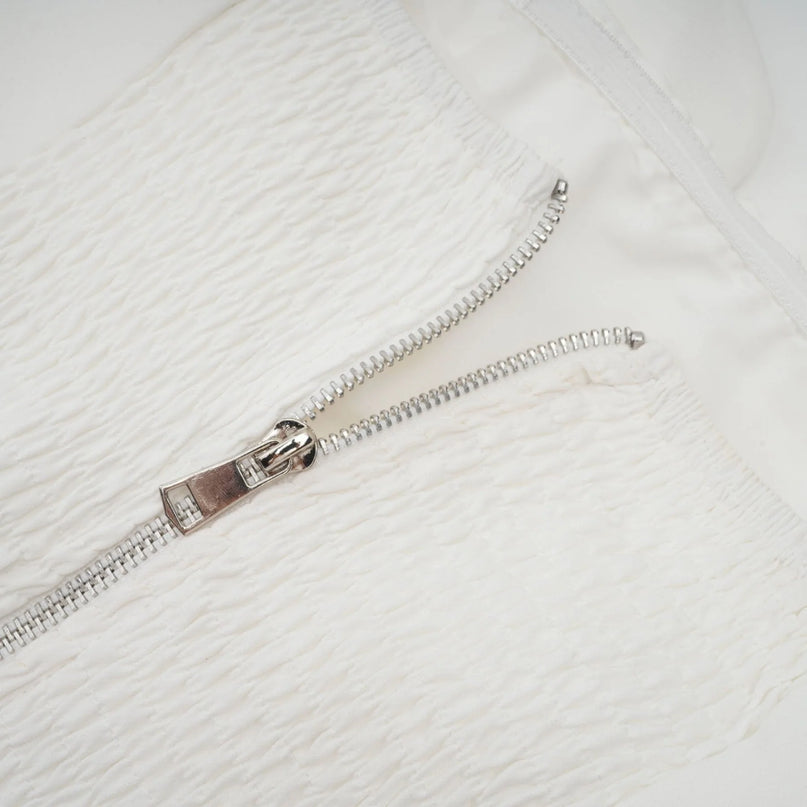 Pénélope white floral offshoulder top