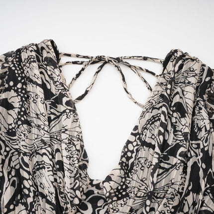 Perrine patternprint Vneck mini dress