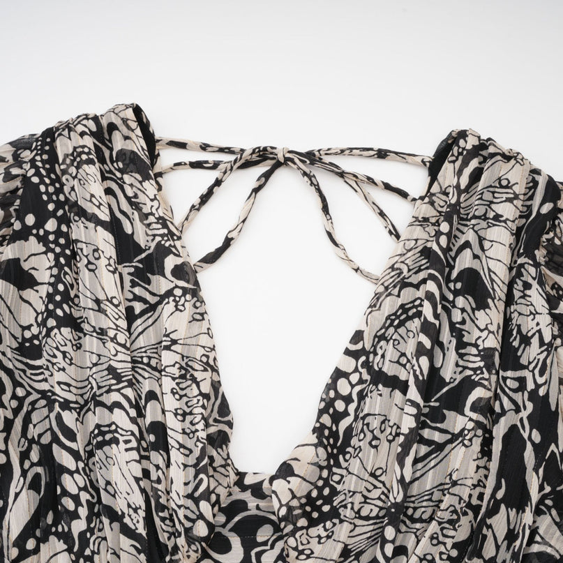 Perrine patternprint Vneck mini dress