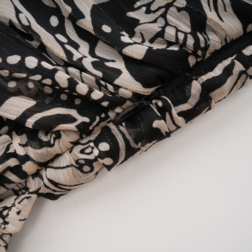 Perrine patternprint Vneck mini dress