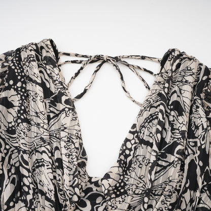 Perrine patternprint Vneck mini dress
