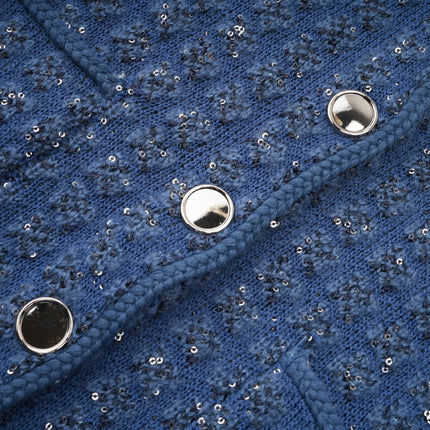 Peyton Sapphire Blue Jacket Trousers Sequin Embellished