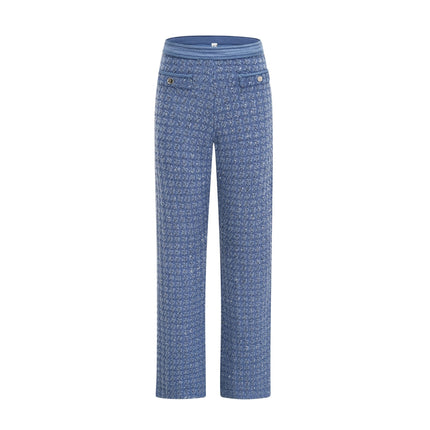 Peyton Sapphire Blue Sequin Embellished Jacket Trousers Set