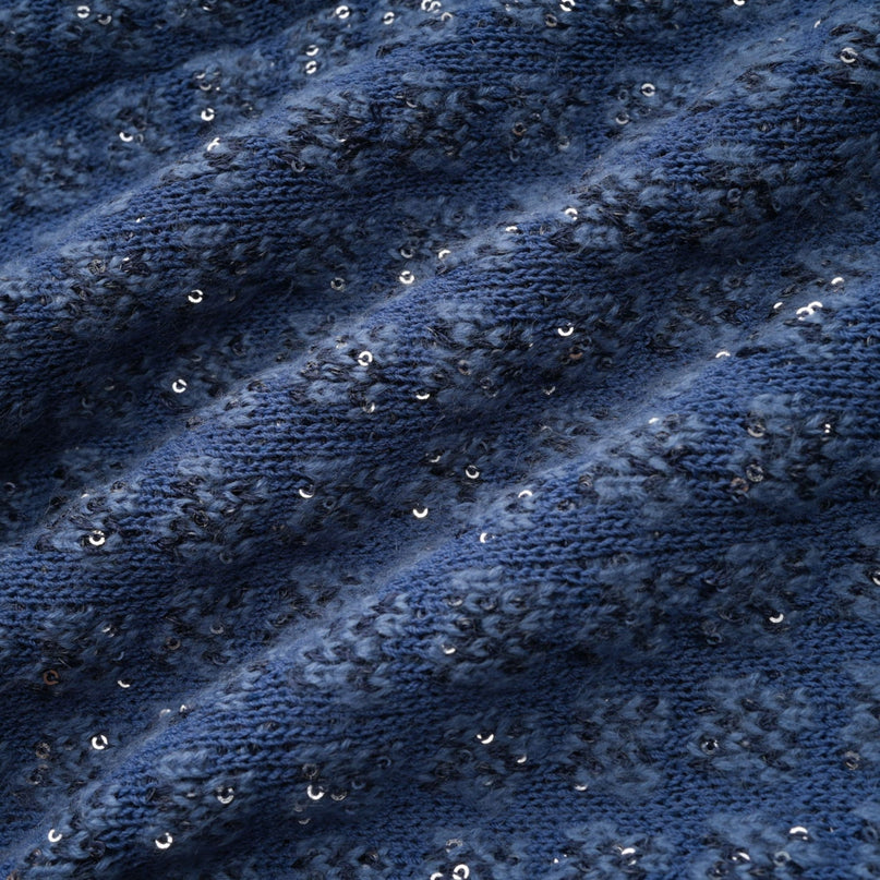 Peyton Sapphire Blue Sequin Embellished Jacket and Trousers Set