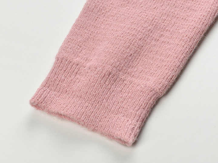 Pink Cropped Cardigan and Pencil Skirt Set with Beaded Collar and Pockets