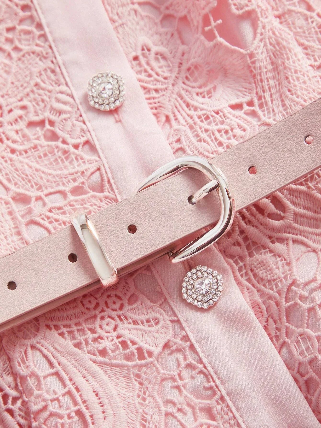 Pink Lace New Party Birthday Dress For Valentines Day