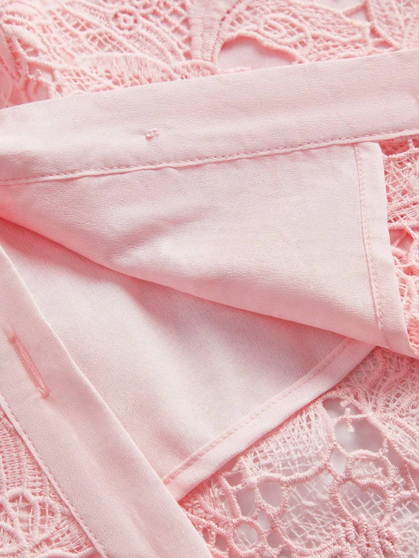 Pink Lace New Party Birthday Dress For Valentines Day