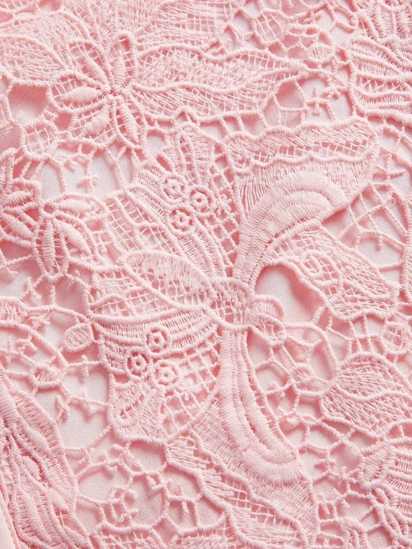 Pink Lace New Party Birthday Dress For Valentines Day