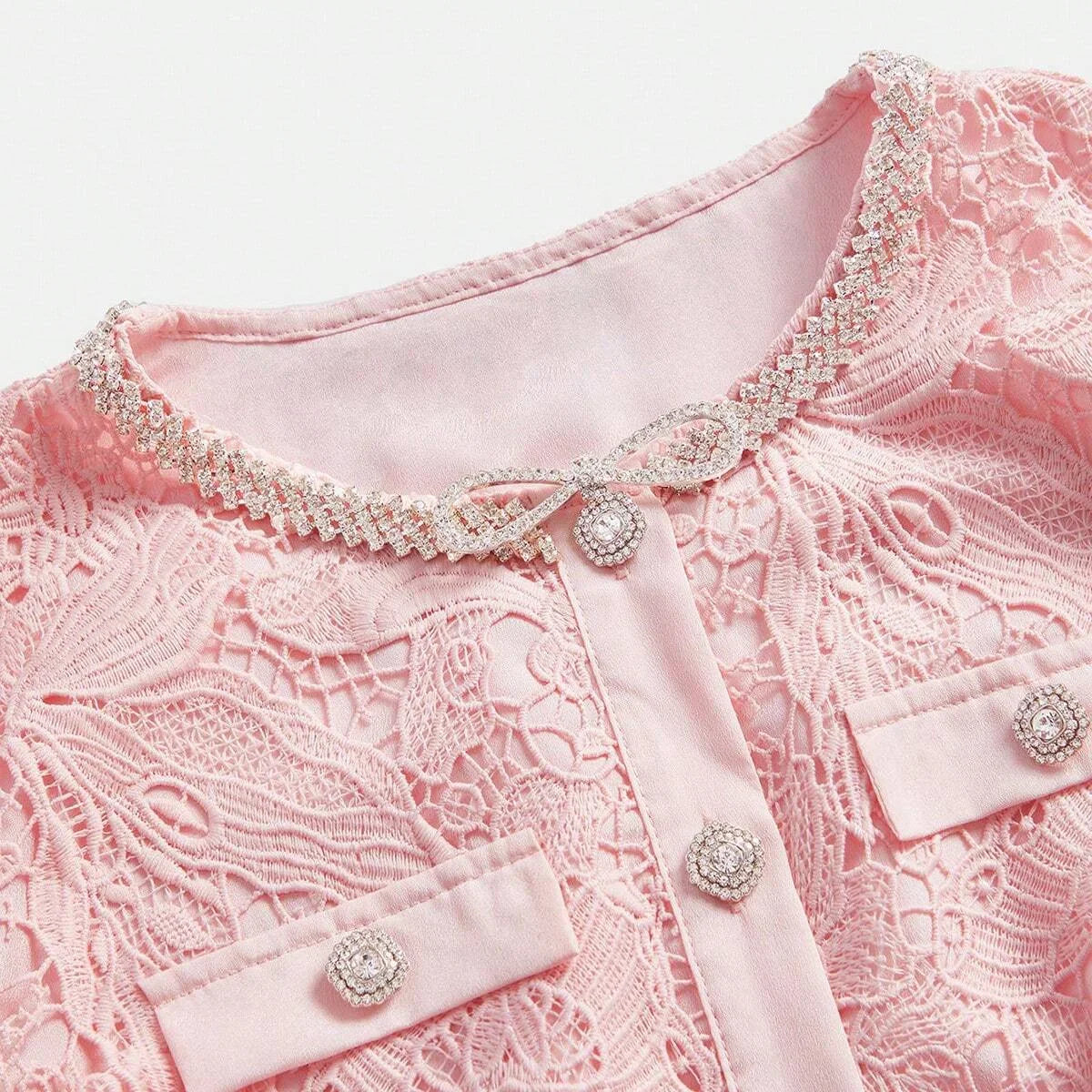 Pink Lace New Party Birthday Dress For Valentines Day