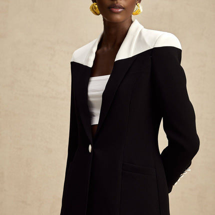 Piper Black Jacket Skirt Matching Set