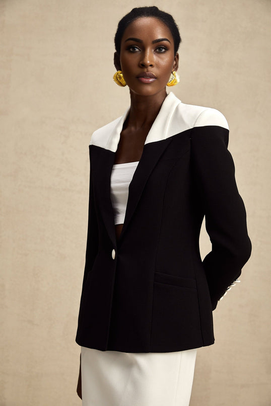 Piper Black Jacket Skirt Matching Set