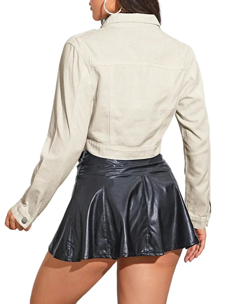 Pocket Crop Denim Jacket