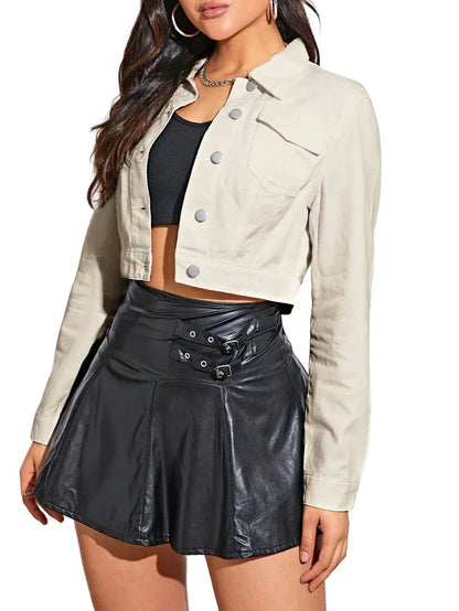Pocket Crop Denim Jacket