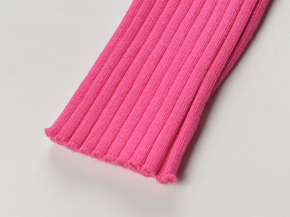 Pocket - Detailed Top & Gold - Button Accent - Pink