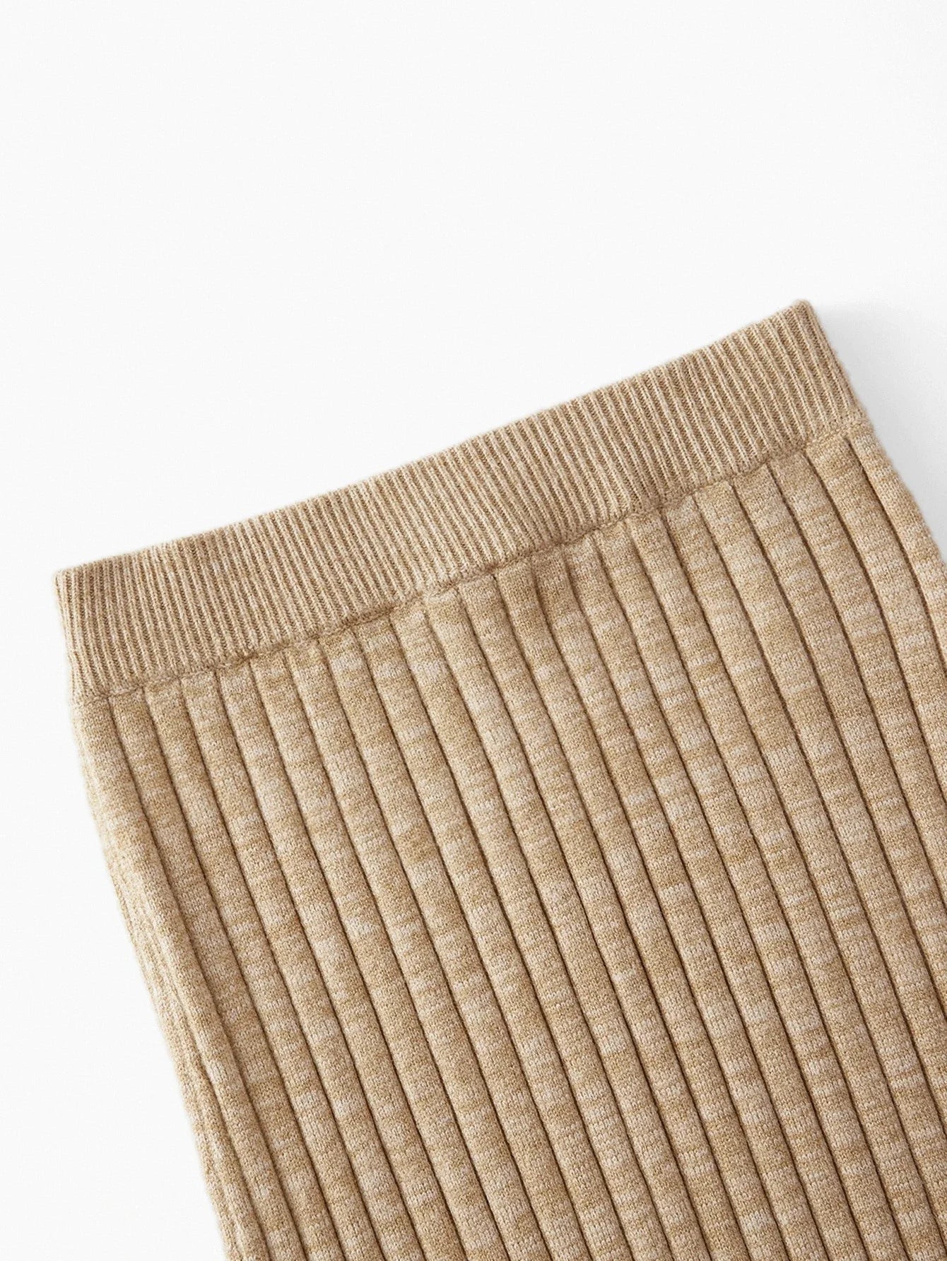 PREMIUM 2PCS RIBKNIT LONG SLEEVE TOP amp BASIC BIAS CUT SKIRT SWEATER SET