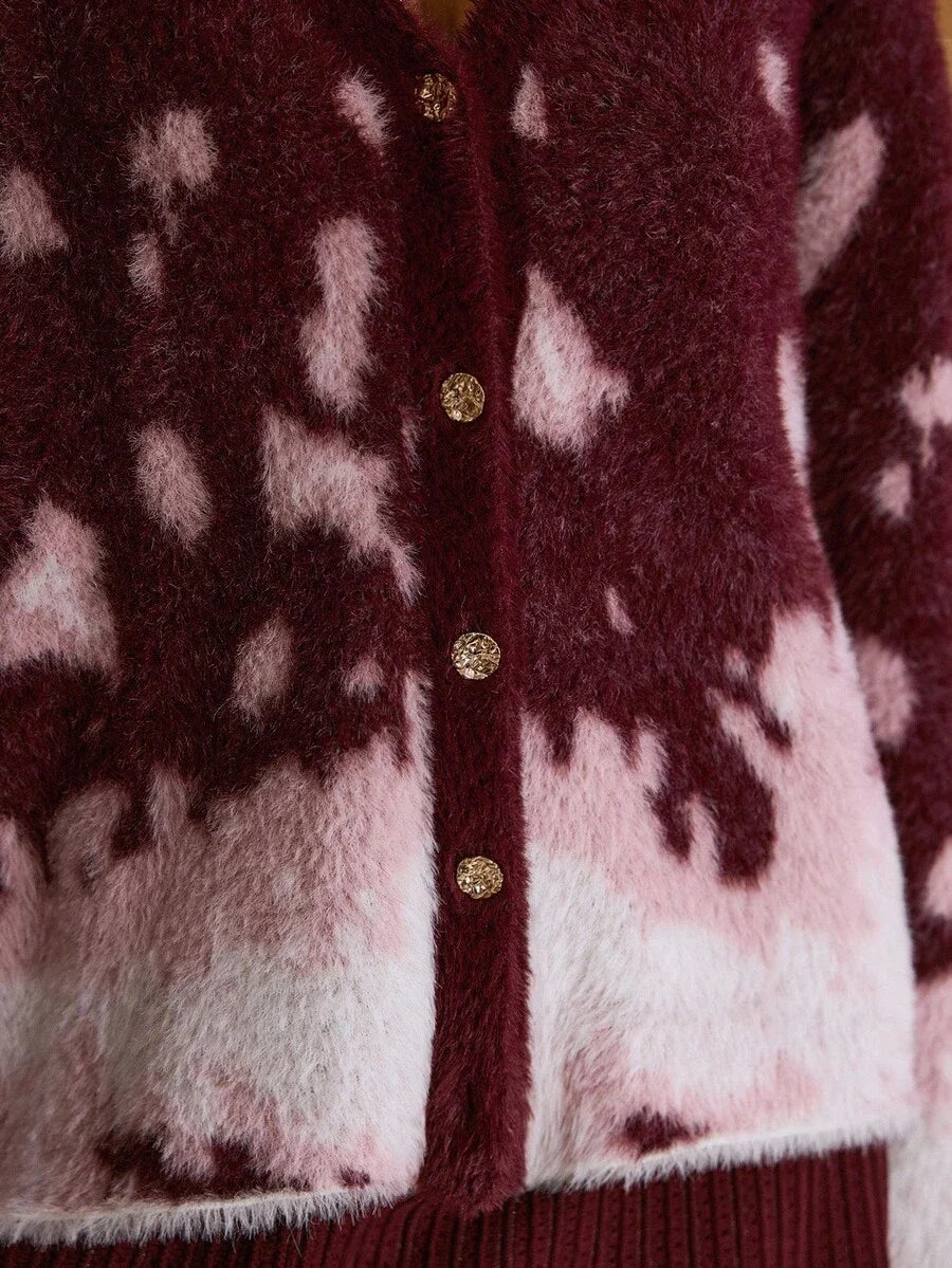 PREMIUM ALL OVER PRINT BUTTON UP CARDIGAN