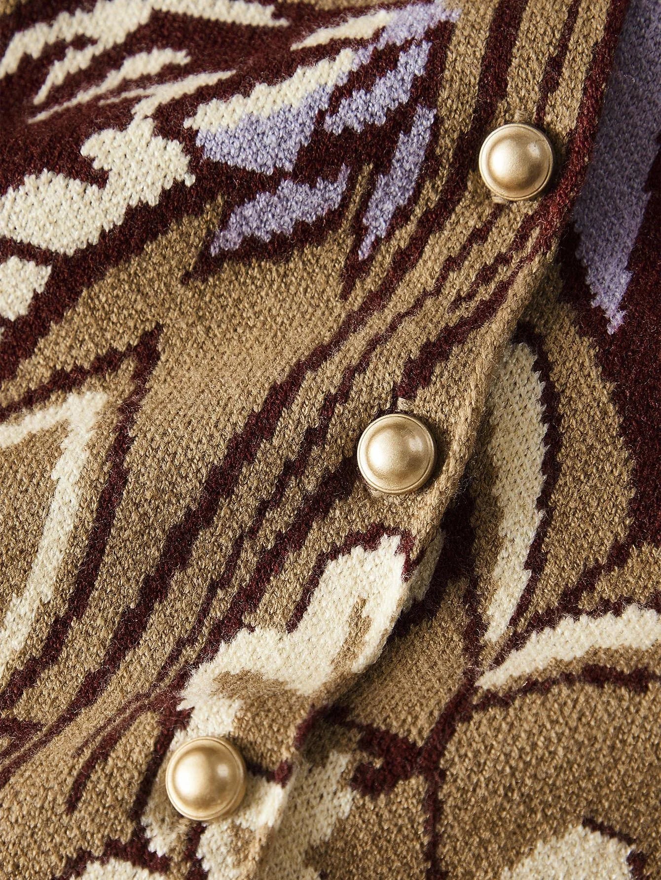 PREMIUM ALL OVER PRINT BUTTON UP TOP amp SLIM FIT SKIRT SWEATER COORD