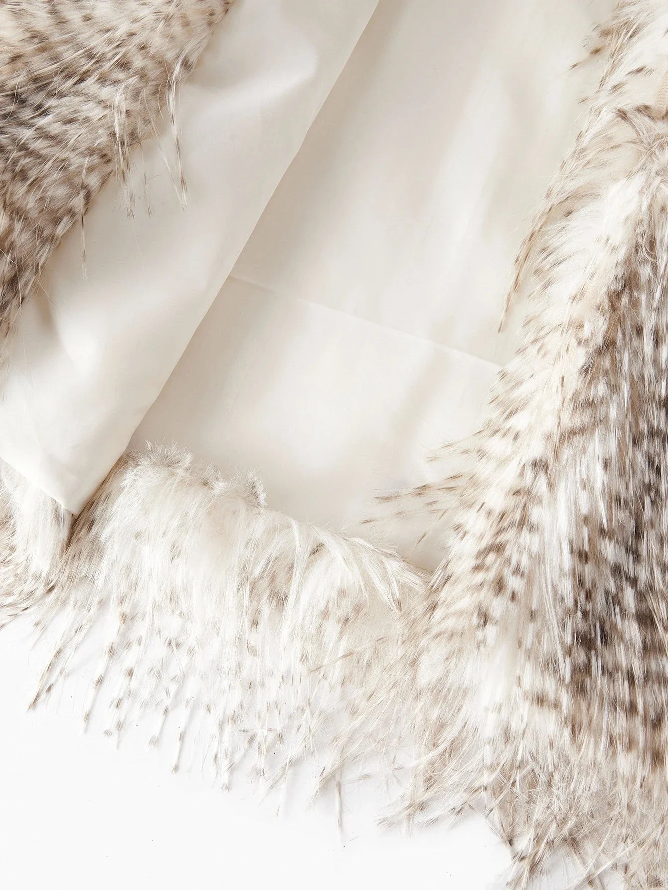 PREMIUM ALL OVER PRINT MIDI FAUX FUR COAT