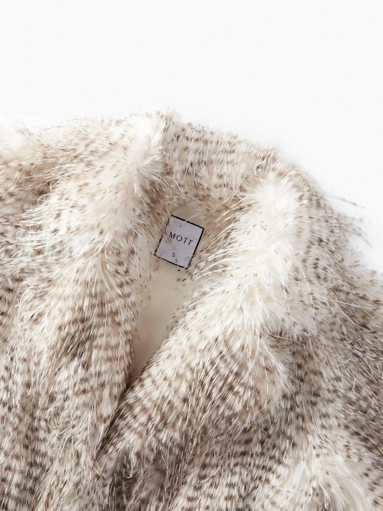 PREMIUM ALL OVER PRINT MIDI FAUX FUR COAT