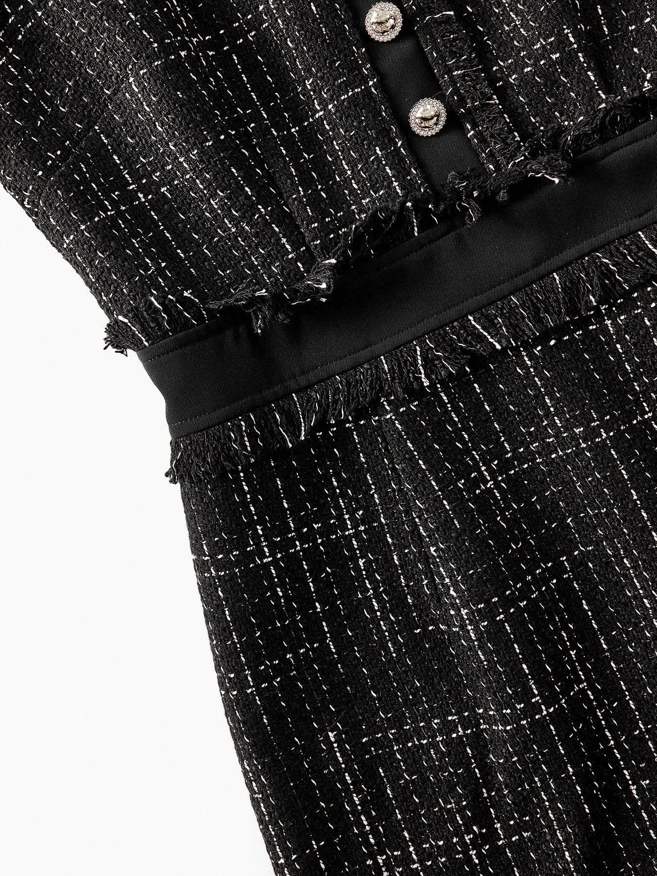 PREMIUM ALL OVER PRINT RAW EDGE SLIM FIT SHORT DRESS FOR AUTUMN